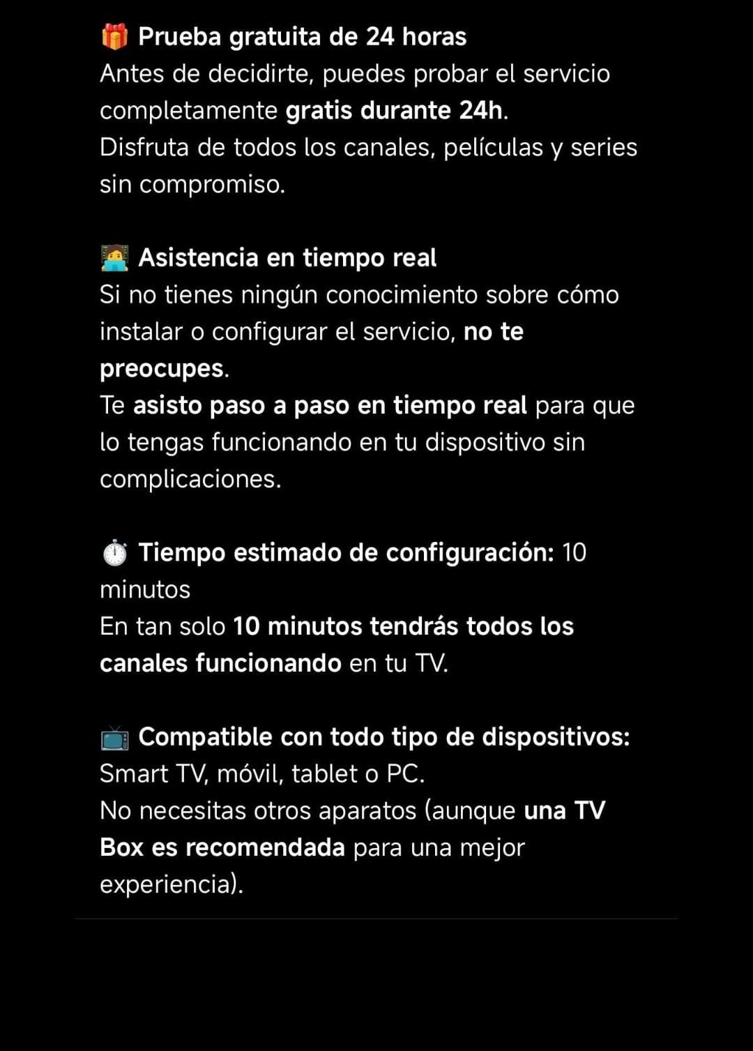 Prueba gratis 24 horas y asistencia en tiempo real